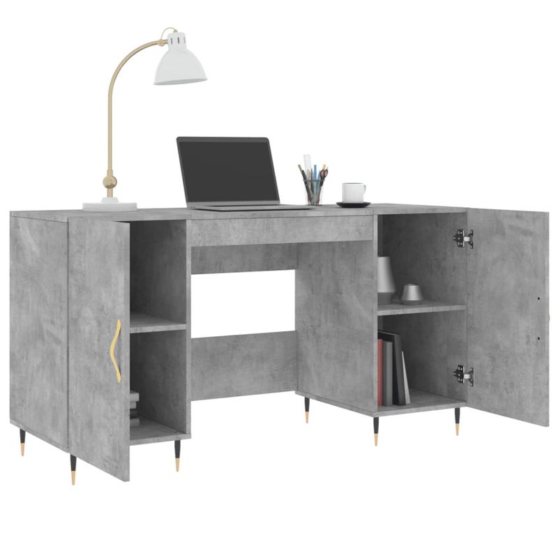 Casa si Gradina - Mobilier - Mese si birouri - Birouri - Birou, gri beton, 140x50x75 cm, lemn compozit - Infinity.ro