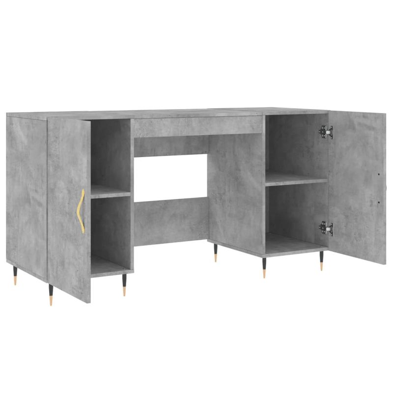 Casa si Gradina - Mobilier - Mese si birouri - Birouri - Birou, gri beton, 140x50x75 cm, lemn compozit - Infinity.ro