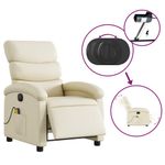 Ingrijire personala si Cosmetice - Sanatate si wellness - Articole wellness - Fotolii de masaj - Fotoliu electric de masaj rabatabil, crem, piele ecologica - Infinity.ro