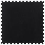 Sport si Outdoor - Fitness - Accesorii fitness - Saltele fitness - Placa de podea din cauciuc, negru, 12 mm, 100x100 cm - Infinity.ro