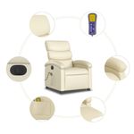 Ingrijire personala si Cosmetice - Sanatate si wellness - Articole wellness - Fotolii de masaj - Fotoliu electric de masaj rabatabil, crem, piele ecologica - Infinity.ro