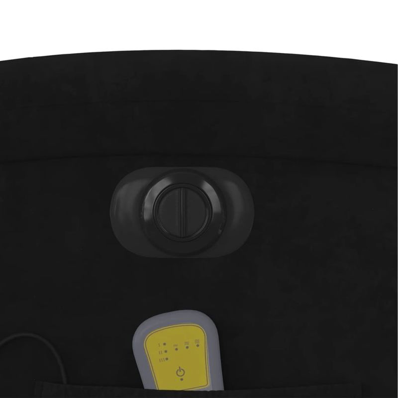 Ingrijire personala si Cosmetice - Sanatate si wellness - Articole wellness - Fotolii de masaj - Fotoliu electric de masaj rabatabil cu ridicare, negru, catifea - Infinity.ro