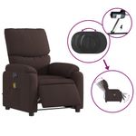Ingrijire personala si Cosmetice - Sanatate si wellness - Articole wellness - Fotolii de masaj - Fotoliu electric de masaj rabatabil, maro inchis, textil - Infinity.ro