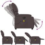 Ingrijire personala si Cosmetice - Sanatate si wellness - Articole wellness - Fotolii de masaj - Fotoliu electric de masaj rabatabil, maro inchis, textil - Infinity.ro