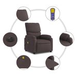 Ingrijire personala si Cosmetice - Sanatate si wellness - Articole wellness - Fotolii de masaj - Fotoliu electric de masaj rabatabil, maro inchis, textil - Infinity.ro