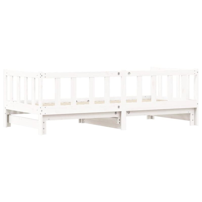 Casa si Gradina - Mobilier - Paturi si accesorii - Paturi - Pat de zi cu extensie, alb, 80x200 cm, lemn masiv de pin - Infinity.ro