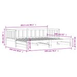 Casa si Gradina - Mobilier - Paturi si accesorii - Paturi - Pat de zi cu extensie, alb, 80x200 cm, lemn masiv de pin - Infinity.ro