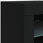 Casa si Gradina - Mobilier - Dulapuri si sifoniere - Dulapuri - Dulap lateral cu lumini LED, negru, lemn prelucrat - Infinity.ro