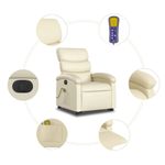 Ingrijire personala si Cosmetice - Sanatate si wellness - Articole wellness - Fotolii de masaj - Fotoliu electric masaj rabatabil cu ridicare, crem - Infinity.ro