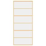 Casa si Gradina - Constructii - Usi interior, exterior si garaj - Usi garaj - Usa glisanta, auriu, 90x205 cm, sticla ESG mata si aluminiu - Infinity.ro