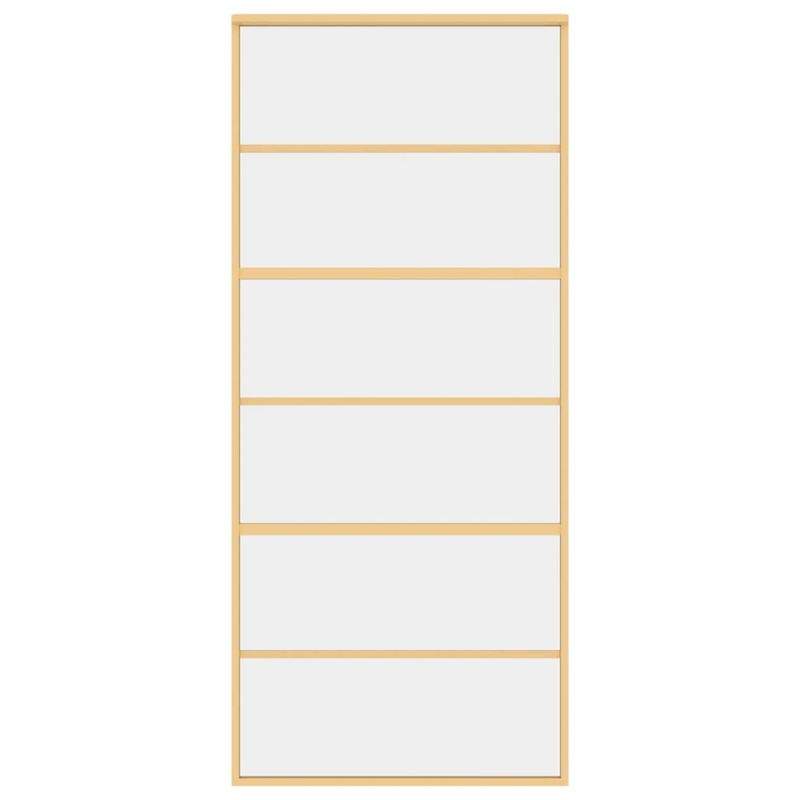 Casa si Gradina - Constructii - Usi interior, exterior si garaj - Usi garaj - Usa glisanta, auriu, 90x205 cm, sticla ESG mata si aluminiu - Infinity.ro