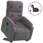 Ingrijire personala si Cosmetice - Sanatate si wellness - Articole wellness - Fotolii de masaj - Fotoliu masaj rabatabil electric cu ridicare, microfibra, model înclinare pe spate electrică - Infinity.ro