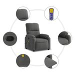 Ingrijire personala si Cosmetice - Sanatate si wellness - Articole wellness - Fotolii de masaj - Fotoliu masaj rabatabil electric cu ridicare, microfibra, model înclinare pe spate electrică - Infinity.ro