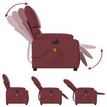 Ingrijire personala si Cosmetice - Sanatate si wellness - Articole wellness - Fotolii de masaj - Fotoliu de masaj electric rabatabil, rosu vin, piele ecologica - Infinity.ro