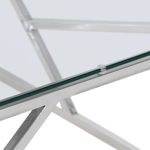 Casa si Gradina - Mobilier - Mese si birouri - Masute de cafea - Masuta de cafea, argintiu, otel inoxidabil si sticla securizata - Infinity.ro