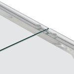 Casa si Gradina - Mobilier - Mese si birouri - Masute de cafea - Masuta de cafea, argintiu, otel inoxidabil si sticla securizata - Infinity.ro