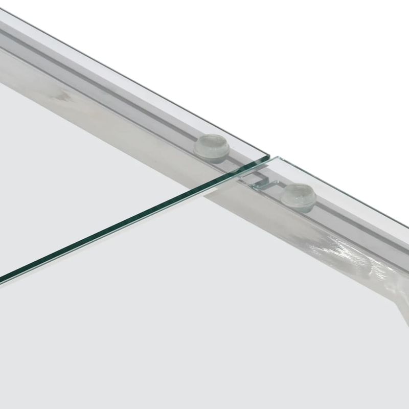 Casa si Gradina - Mobilier - Mese si birouri - Masute de cafea - Masuta de cafea, argintiu, otel inoxidabil si sticla securizata - Infinity.ro