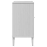 Casa si Gradina - Mobilier - Comode si corpuri - Comode - Servanta SENJA, aspect ratan alb, 80x40x80 cm, lemn masiv pin - Infinity.ro