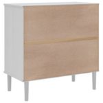 Casa si Gradina - Mobilier - Comode si corpuri - Comode - Servanta SENJA, aspect ratan alb, 80x40x80 cm, lemn masiv pin - Infinity.ro