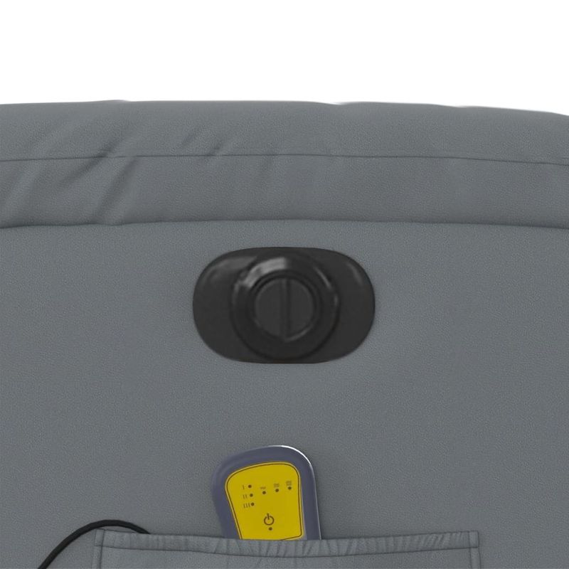 Ingrijire personala si Cosmetice - Sanatate si wellness - Articole wellness - Fotolii de masaj - Fotoliu masaj rabatabil electric cu ridicare, gri, piele eco - Infinity.ro