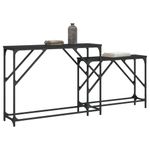Casa si Gradina - Mobilier - Mese si birouri - Mese living - Masute console suprapuse, 2 buc., negru, lemn prelucrat - Infinity.ro