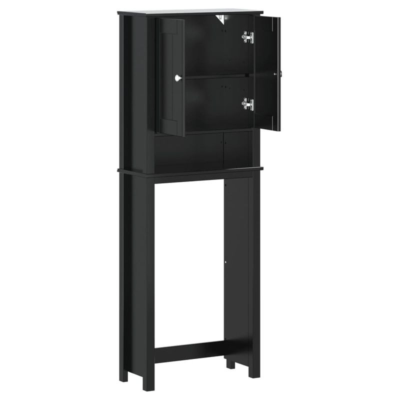 Casa si Gradina - Mobilier - Seturi de mobilier - Seturi baie - Depozitare deasupra toaletei „BERG” negru 60x27x164,5 cm lemn - Infinity.ro