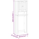 Casa si Gradina - Mobilier - Seturi de mobilier - Seturi baie - Depozitare deasupra toaletei „BERG” negru 60x27x164,5 cm lemn - Infinity.ro