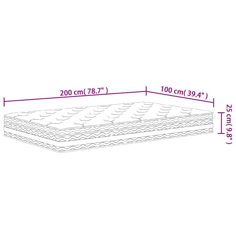 Casa si Gradina - Mobilier - Saltele si somiere - Saltele - Saltea cu arcuri buzunar, fermitate medie, 100x200 cm - Infinity.ro