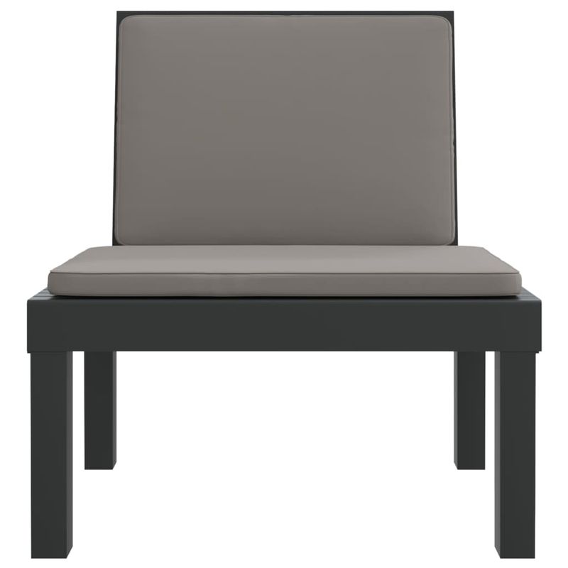 Casa si Gradina - Gradina si terasa - Mobilier exterior - Scaune si sezlonguri gradina - Sezlong cu perne, antracit, PP - Infinity.ro