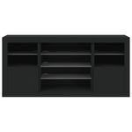 Casa si Gradina - Mobilier - Comode si corpuri - Comode - Servanta cu lumini LED, negru, 142,5x37x67 cm - Infinity.ro