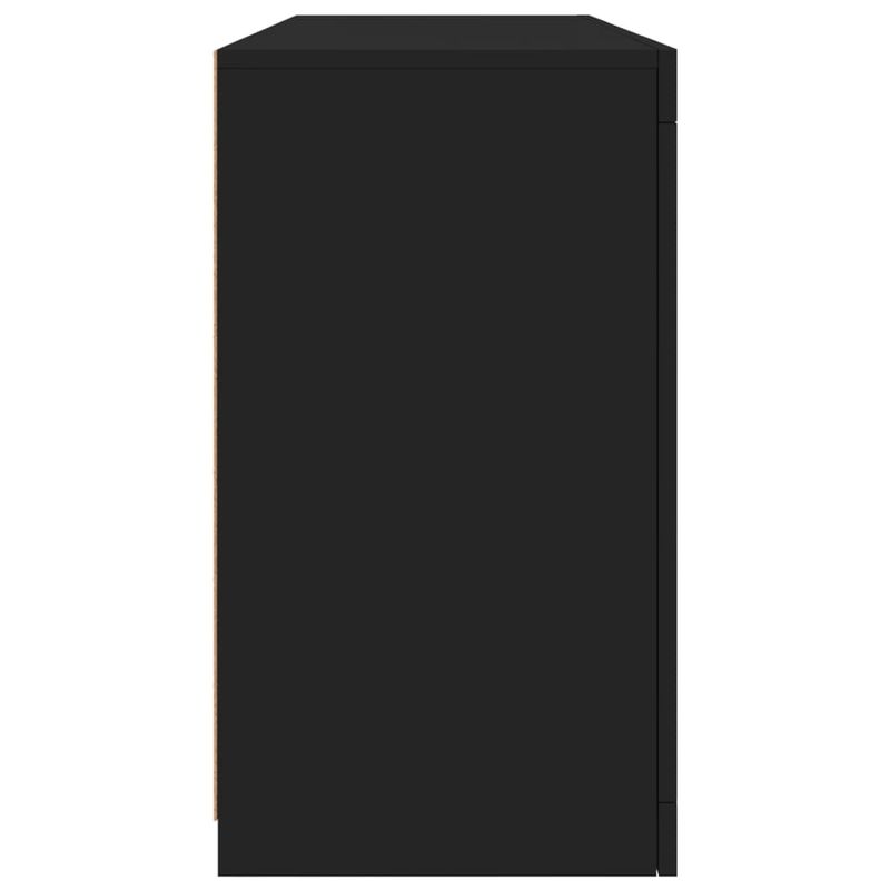 Casa si Gradina - Mobilier - Comode si corpuri - Comode - Servanta cu lumini LED, negru, 142,5x37x67 cm - Infinity.ro