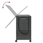 Market - Spalare si intretinere rufe - Uscatoare de rufe si accesorii - Cos de rufe cu roti, gri, 66x35x60 cm, ratan - Infinity.ro