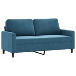 Casa si Gradina - Mobilier - Canapele si coltare - Canapele - Canapea cu 2 locuri, albastru, 140 cm, catifea - Infinity.ro