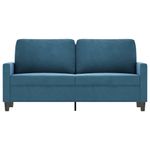 Casa si Gradina - Mobilier - Canapele si coltare - Canapele - Canapea cu 2 locuri, albastru, 140 cm, catifea - Infinity.ro