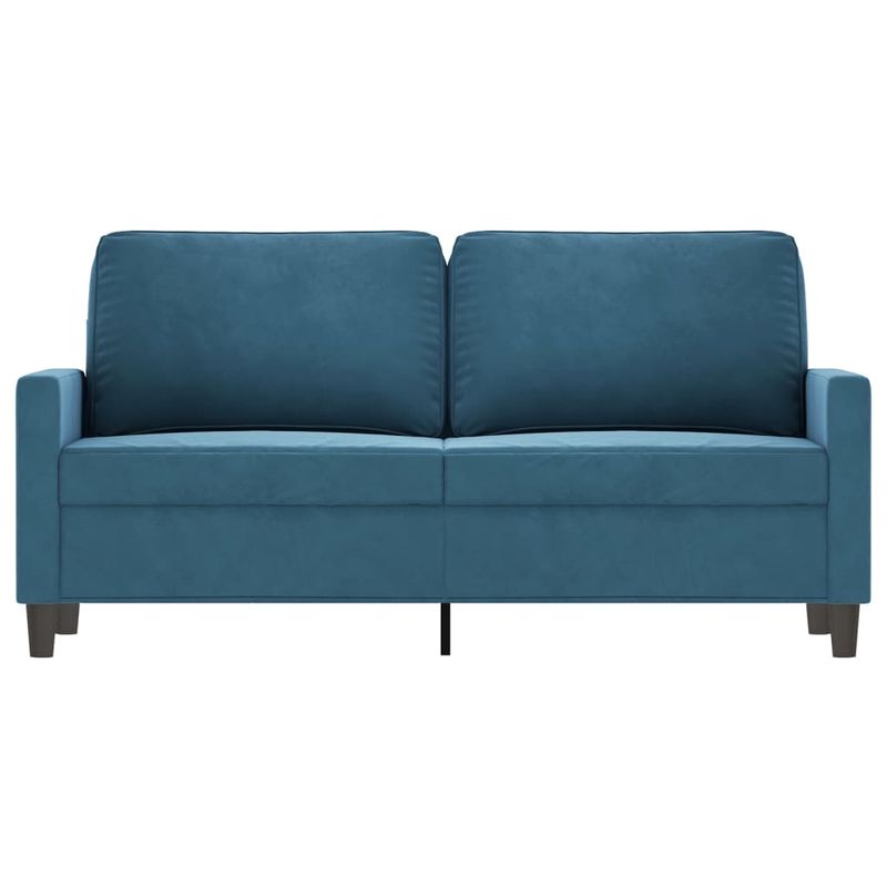 Casa si Gradina - Mobilier - Canapele si coltare - Canapele - Canapea cu 2 locuri, albastru, 140 cm, catifea - Infinity.ro