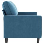 Casa si Gradina - Mobilier - Canapele si coltare - Canapele - Canapea cu 2 locuri, albastru, 140 cm, catifea - Infinity.ro