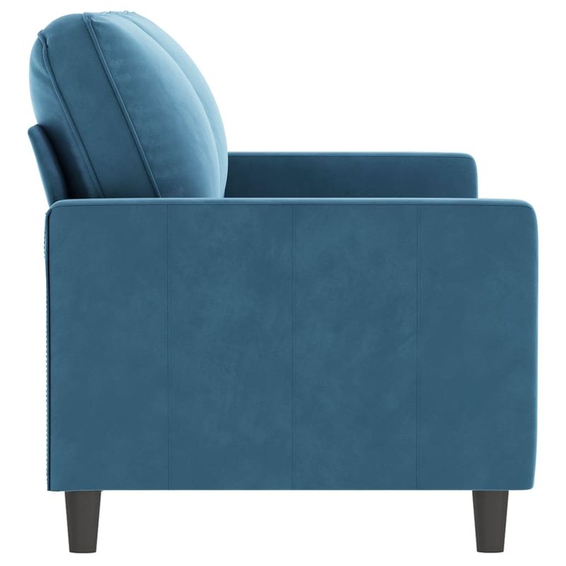 Casa si Gradina - Mobilier - Canapele si coltare - Canapele - Canapea cu 2 locuri, albastru, 140 cm, catifea - Infinity.ro