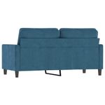 Casa si Gradina - Mobilier - Canapele si coltare - Canapele - Canapea cu 2 locuri, albastru, 140 cm, catifea - Infinity.ro