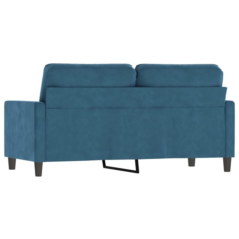 Casa si Gradina - Mobilier - Canapele si coltare - Canapele - Canapea cu 2 locuri, albastru, 140 cm, catifea - Infinity.ro