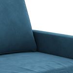 Casa si Gradina - Mobilier - Canapele si coltare - Canapele - Canapea cu 2 locuri, albastru, 140 cm, catifea - Infinity.ro