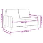 Casa si Gradina - Mobilier - Canapele si coltare - Canapele - Canapea cu 2 locuri, albastru, 140 cm, catifea - Infinity.ro