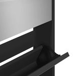 Casa si Gradina - Mobilier - Organizare si depozitare - Organizator incaltaminte - Pantofar cu oglinda, 5 niveluri, negru, 63x17x169,5 cm - Infinity.ro
