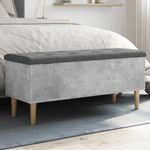 Casa si Gradina - Mobilier - Canapele si coltare - Banchete - Banca de depozitare, gri beton, 102x42x46 cm, lemn prelucrat - Infinity.ro