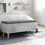 Casa si Gradina - Mobilier - Canapele si coltare - Banchete - Banca de depozitare, gri beton, 102x42x46 cm, lemn prelucrat - Infinity.ro