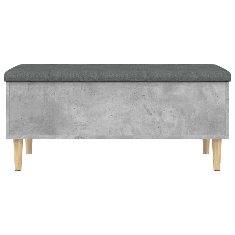 Casa si Gradina - Mobilier - Canapele si coltare - Banchete - Banca de depozitare, gri beton, 102x42x46 cm, lemn prelucrat - Infinity.ro