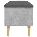 Casa si Gradina - Mobilier - Canapele si coltare - Banchete - Banca de depozitare, gri beton, 102x42x46 cm, lemn prelucrat - Infinity.ro