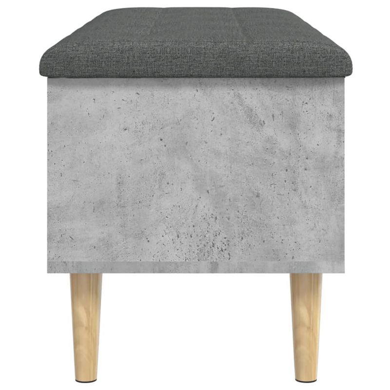 Casa si Gradina - Mobilier - Canapele si coltare - Banchete - Banca de depozitare, gri beton, 102x42x46 cm, lemn prelucrat - Infinity.ro