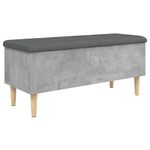 Casa si Gradina - Mobilier - Canapele si coltare - Banchete - Banca de depozitare, gri beton, 102x42x46 cm, lemn prelucrat - Infinity.ro