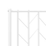 Casa si Gradina - Mobilier - Paturi si accesorii - Accesorii paturi - Tablie de pat metalica, alb, 180 cm - Infinity.ro