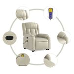 Ingrijire personala si Cosmetice - Sanatate si wellness - Articole wellness - Fotolii de masaj - Fotoliu electric masaj rabatabil cu ridicare, crem - Infinity.ro